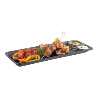 EMGA melamine serveerplateau 41x15cm met sausbakjes