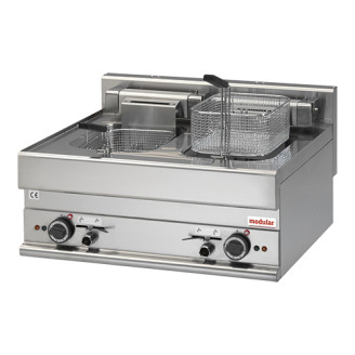 Modular elektrische friteuse - topunit, 2x 10 liter