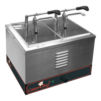 Sauzen warmer (cap.2x1/4GN) m/dispenser
