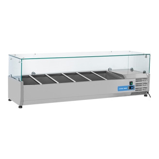 Coolhead opzetkoelvitrine - 6x 1/3 GN - glasopzet