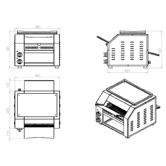 Combisteel toaster lopende band