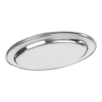 EMGA RVS Schotel met kraalrand - Ovaal - 40x26 cm