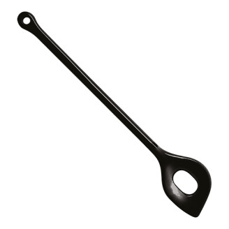 Lepel met gat, zwart 310 mm