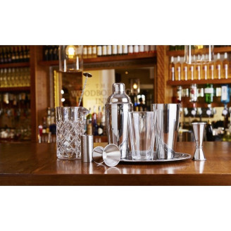 Olympia RVS cocktaillepel met stamper