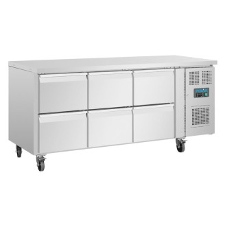 Polar RVS koelwerkbank - DA548 - 6 lades