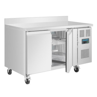 Polar RVS koelwerkbank - DL914 - 2 deuren - blokprofiel