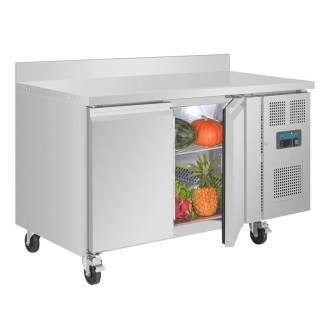 Polar RVS koelwerkbank - DL914 - 2 deuren - blokprofiel