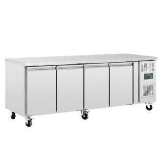Polar RVS koelwerkbank - G598 - 4 deuren