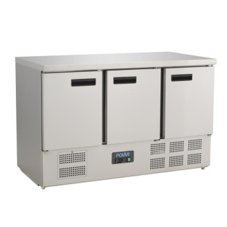 Polar RVS koelwerkbank - G622 - 3 deuren