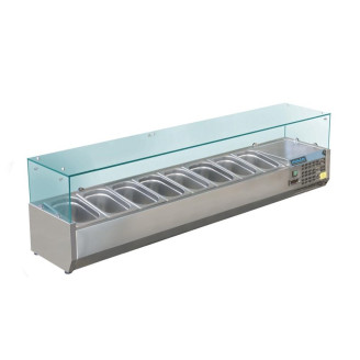 Polar ingrediëntenkoeling - glazen constructie, 8 x 1/3 GN