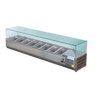 Polar ingrediëntenkoeling - glazen constructie, 8 x 1/3 GN