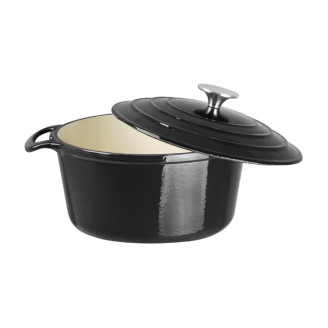 Vogue ronde braadpan zwart, 3,2ltr - 20,5cm