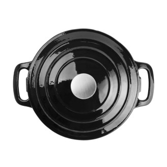 Vogue ronde braadpan zwart, 3,2ltr - 20,5cm