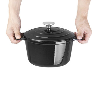 Vogue ronde braadpan zwart, 3,2ltr - 20,5cm