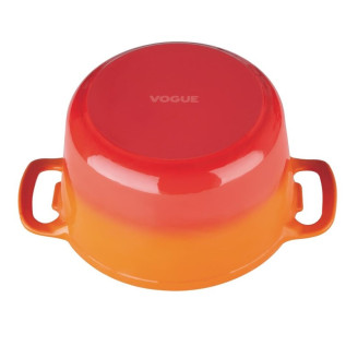 Vogue ronde braadpan oranje, 4ltr - 23,5cm