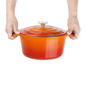 Vogue ronde braadpan oranje, 4ltr - 23,5cm