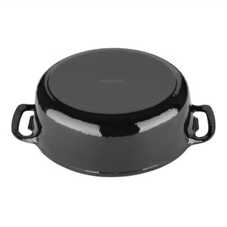 Vogue ovale braadpan zwart 6 liter