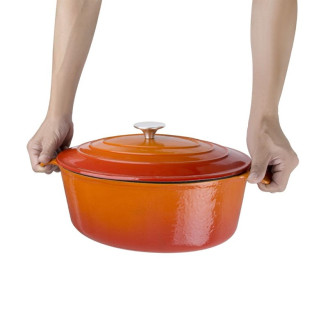 Vogue ovale braadpan oranje 6 liter