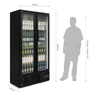 Polar bar display, klapdeuren, 490 liter