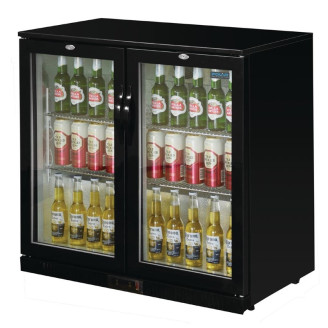 Polar G-serie 2-deurs barkoeling met klapdeuren zwart 208L