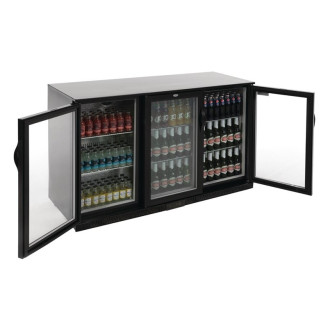Polar G-serie 3-deurs barkoeling met klapdeuren zwart 330L