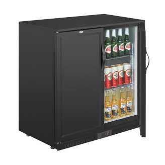 Polar G-serie 2-deurs barkoeling met blinde klapdeuren zwart 208L
