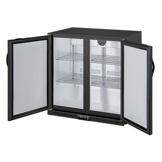 Polar G-serie 2-deurs barkoeling met blinde klapdeuren zwart 208L