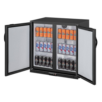 Polar G-serie 2-deurs barkoeling met blinde klapdeuren zwart 208L