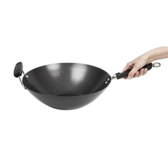 Anti-kleef wok met platte bodem 35,5cm