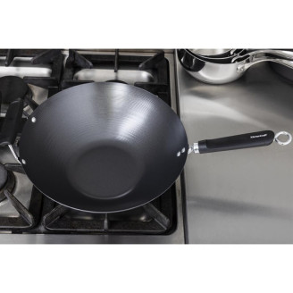Anti-kleef wok met platte bodem 35,5cm