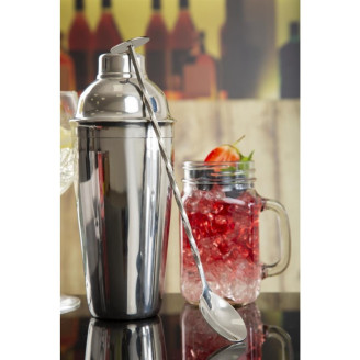 Olympia RVS cocktaillepel met stamper