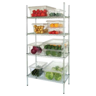 Vogue voorrraadrek met 4 schappen 915x457x1830 mm
