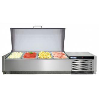 Afinox ingrediëntenkoeling - VRS 1100/S GN 1/1 - RVS deksel