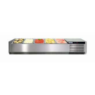 Afinox ingrediëntenkoeling - VRS 1260/S GN 1/1 - zonder glasopbouw
