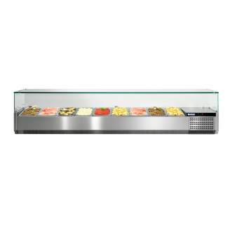 Afinox ingrediëntenkoeling - VRS 2005/S GN 1/1 - met glasopbouw