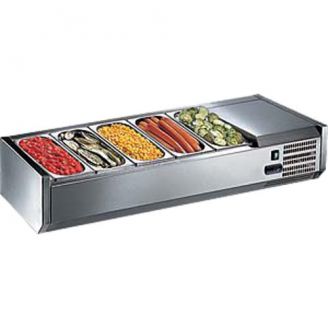 Afinox ingrediëntenkoeling - VRS 1260/S GN 1/1 - zonder glasopbouw