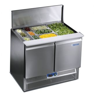 Afinox saladette - SRE 602 - 2-deurs, 5 x 1/3 GN en 5 x 1/6 GN