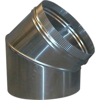 Afzuigkanaal bochten Ø 200 mm. aluminium 45°