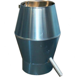 Afzuigkanaal Deflectorkap Ø 250 mm. Aluminium
