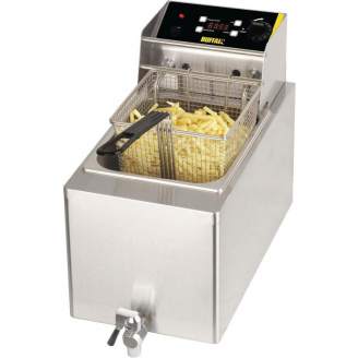Buffalo enkele tank 8ltr friteuse met timer 2.9kW