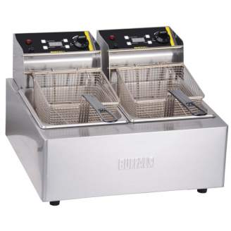 Buffalo friteuse Twin Tank Countertop elektrische friteuse 2x2.8kW