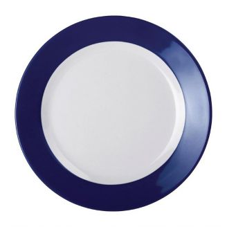 Kristallon Gala melamine borden met blauwe rand 19,5cm
