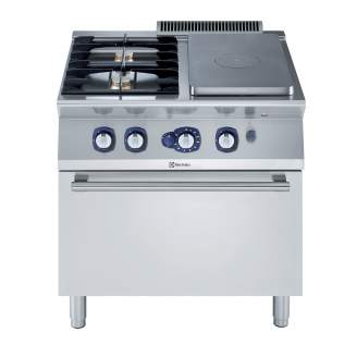 Electrolux 2-pits propaan doorkooktafel en propaan oven, E7STGH30G0