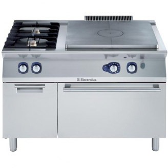 Electrolux 2-pits propaan doorkooktafel en propaan oven, E7STGL3010