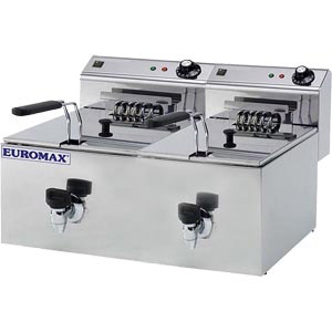 Euromax elektrische dubbele friteuse, 10390K