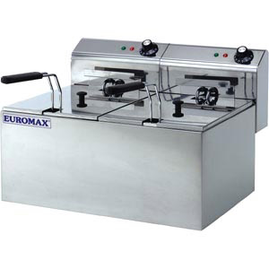 Euromax elektrische dubbele friteuse, 10371