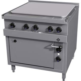 MKN 850-serie elektrisch doorkooktafel met oven, stalen plaat, 2023503