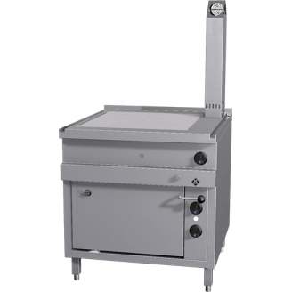 MKN 850-serie propaan doorkooktafel met elektrische oven, stalen plaat