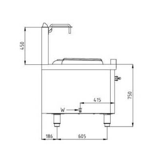 Nayati woktafel - NGKB 11-90, 1 wokbrander - Turbo