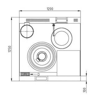 Nayati woktafel - NGKB 12-125, 1 wokbrander Turbo wok